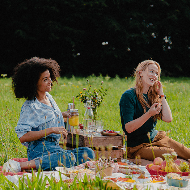 2 vrouwen picknicken
